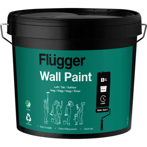 Flügger Flutex 5 vægmaling, 4,9 liter